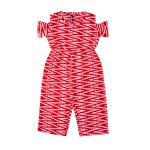 Red & White Printed Jumpsuit