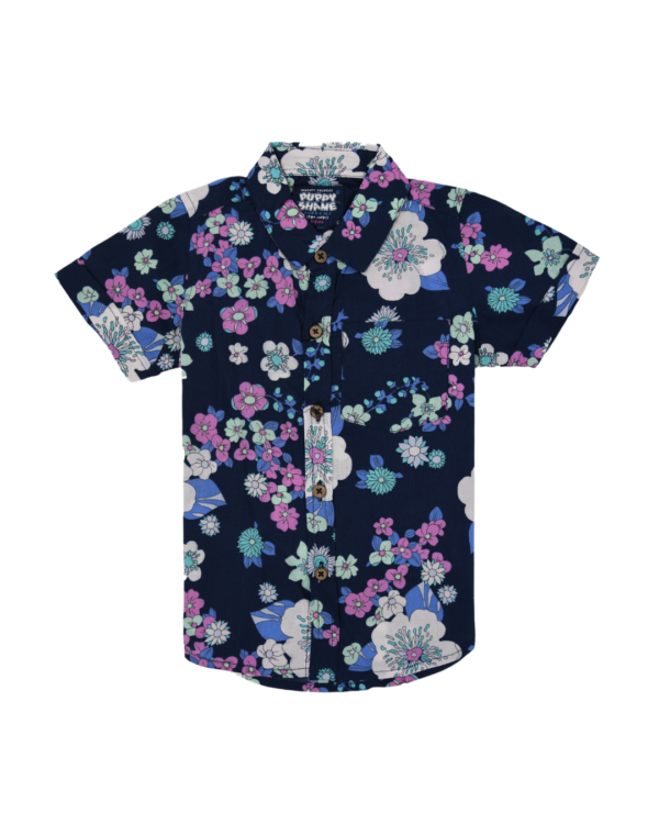 Navy Printed Shirt